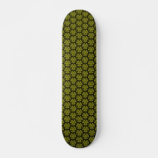 Skate Três triângulos v1 - preto e amarelo (Frente)