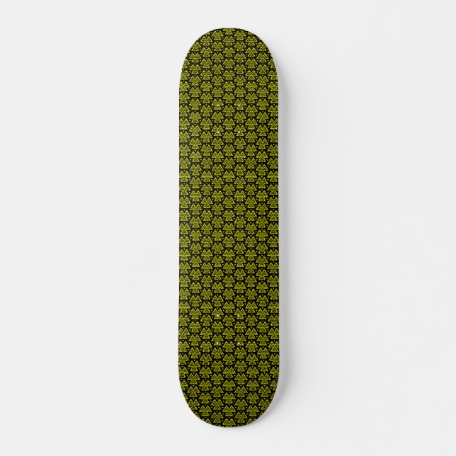 Skate Três triângulos v2 - preto e amarelo (Frente)
