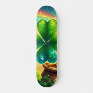 Skate Trevo do dia do Rainbow Saint Patrick