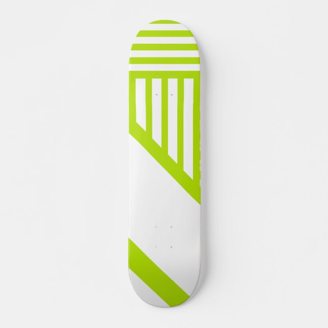 Skate Triângulo em Verde limão e Branco (Frente)