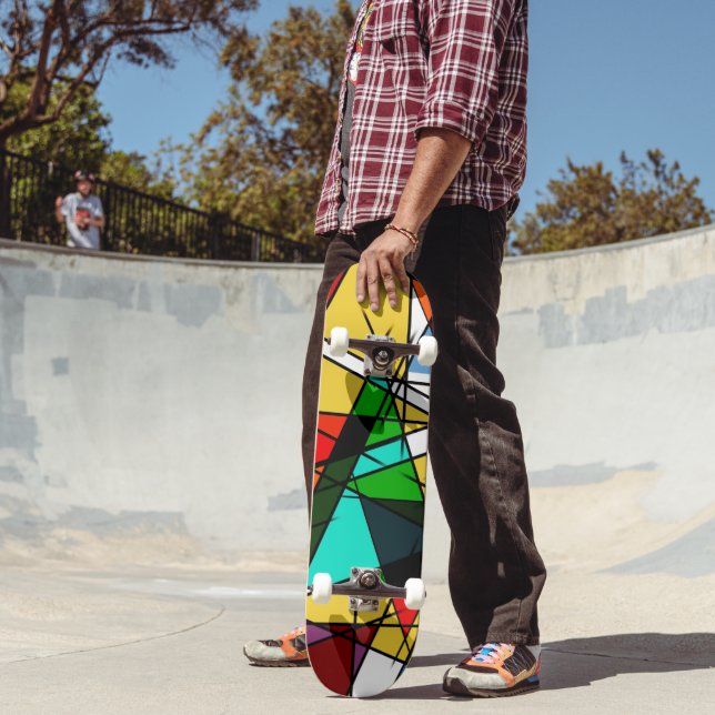 Skate Triângulo Moderno Colorido Geométrico  (Ao ar livre 2)