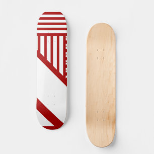 Skate Triângulo Stripes em Vermelho e Branco