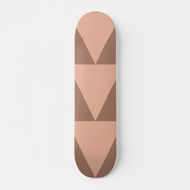 Skate Triângulos Grandes Geométricos Mocha Mousse Rosa D (Frente)