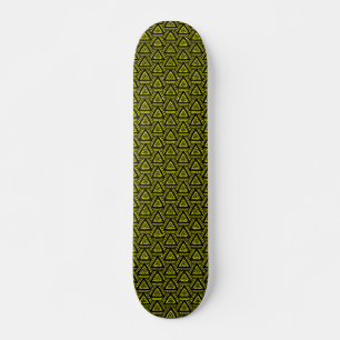 Skate Triângulos intertecidos v1 - Preto e Amarelo