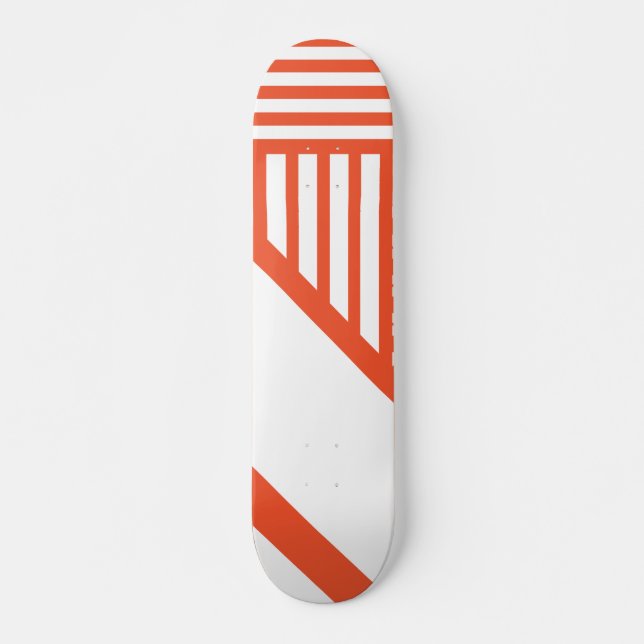 Skate Triângulos - Laranja e Branco (Frente)