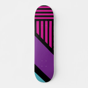 Skate Triângulos - Rosa, Roxo, Azul e Preto