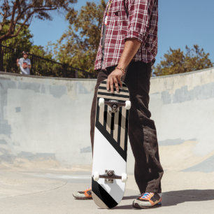 Skate Triângulos - Trapos, Pretos e Brancos