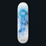 Skate *~* Tribal Boho Shamanic Sacred Dream Catcher<br><div class="desc">* Western BOHO American Watercolor Abstrato Dream Catcher Journey com adoráveis penas como símbolo Shamanic para um Nativo Americano Healer Espiritual ou design BOHEMIAM. * . *** As cores são, na sua maioria, TURQUOISE E AQUA em BRANCO. Este abstrato de caça e penas modernas, criativas de vassoura e enraizadas no...</div>