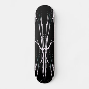 Skate Tribal Deer Skull Tattoo - black and white