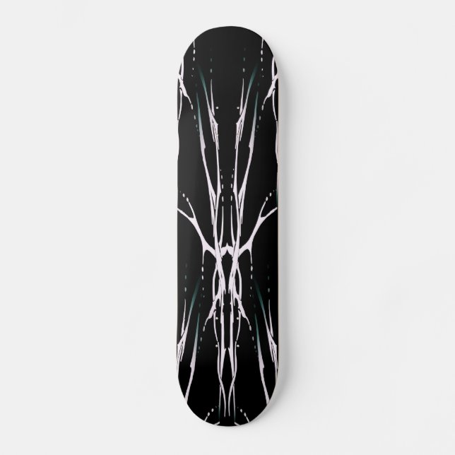 Skate Tribal Deer Skull Tattoo - black and white (Frente)