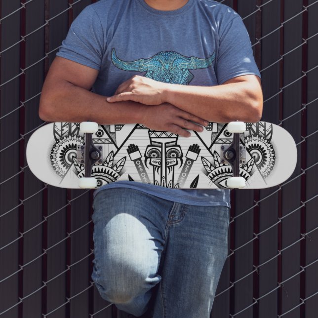 Skate Tribal Nativo abstrato (Ao ar livre 3)