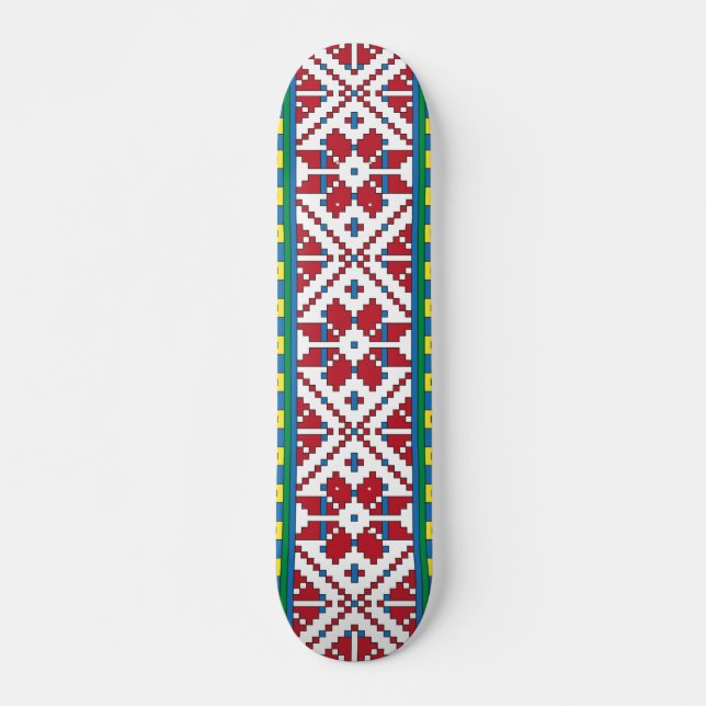 Skate Tribal red, blue, and white star geometric pattern (Frente)