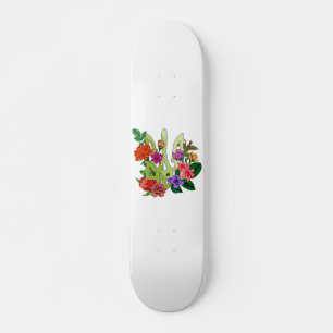 Skate tridente tryzub da heráldica ucraniana flores flor