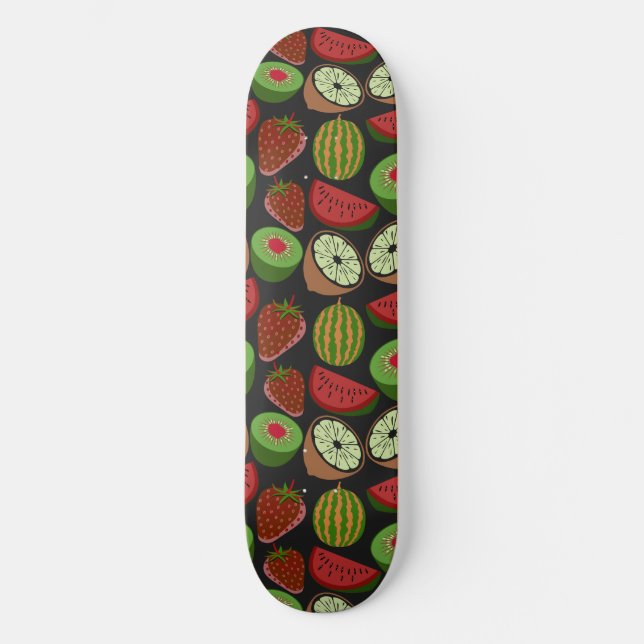 Skate Tropical fruit seamless pattern colorful (Frente)