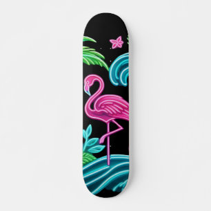 Skate Tropical Neon Flamingo