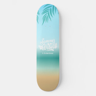 Skate Tropical Ombre Beach Summer Vibes Monograma