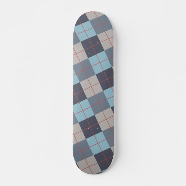 Skate Truta Cinza Azul Algodão Semente Laranja Padrão (Frente)