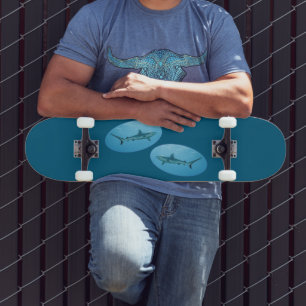 Skate Tubarão-de-Recife-Cinzento, Ilha Yap - Design foto