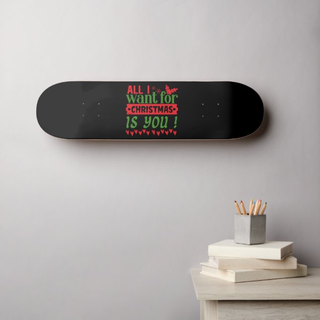 SKATE TUDO O QUE EU QUERO É O NATAL (Arte de parede (Horz))