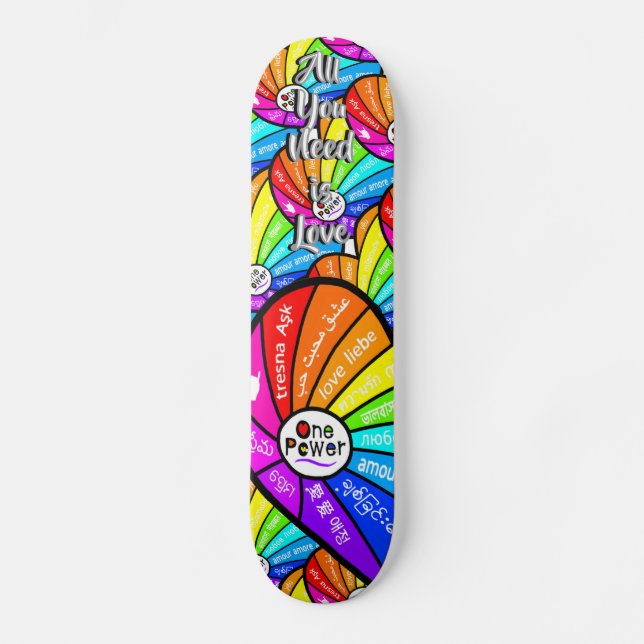 Skate Tudo o que Você Precisa é Amor (Frente)