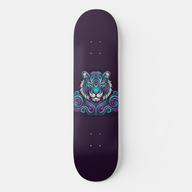 Skate Turq e Tigre Roxo (Frente)
