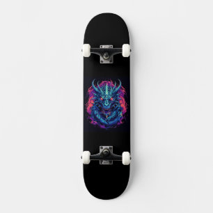 Skate Turquesa Dragão