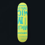 Skate Turquesa e Lemon Grunge Typografia Word Cloud<br><div class="desc">O efeito desse design baseado em texto de rua de tendência depende do comprimento do seu nome. Selecione "Clique para personalizar ainda mais" na parte inferior de "Personalizar este modelo" para obter a aparência desejada. Você pode fazer o plano de fundo e/ou o texto de qualquer cor que quiser. Divirta-se...</div>