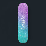 Skate Turquoise chic ombre, de cor roxa<br><div class="desc">Rapariga maleável, turquesa ombre púrpura e púrpura</div>