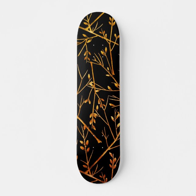 Skate Twigs Laranja Queimados em Preto (Frente)