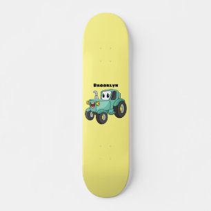 Skate Um desenho animado verde e bonito 