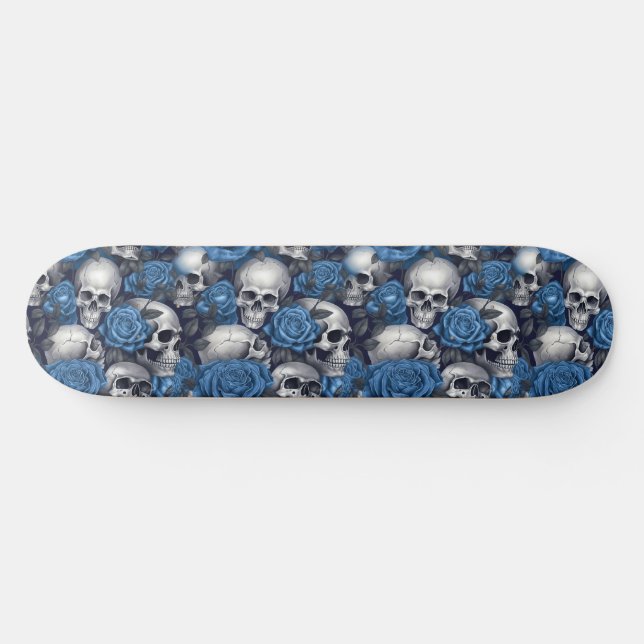 Skate Um design da série A Skull and Roses 12 (Horz)
