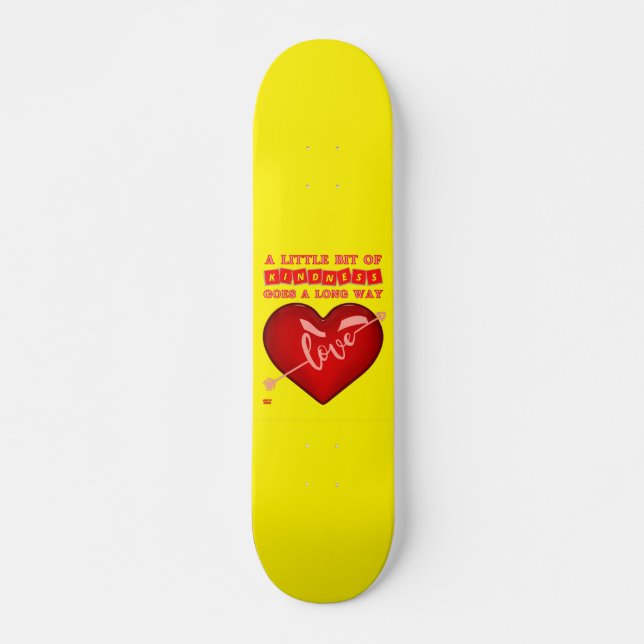 Skate "UM POUCO DE BONITA..." citação inspiradora (Frente)