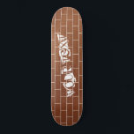 Skate Uma Parede de Tijolos - Texto / Nome Personalizado<br><div class="desc">Uma Parede de Tijolos - Adicionar seu Texto / Nome / Número / Ano / Mensagem / Mais - Escolha / adicione suas fontes / cor favoritas!</div>