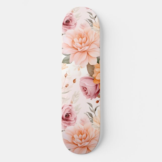 Skate Uma Série de Design Floral de Outono 2 (Frente)