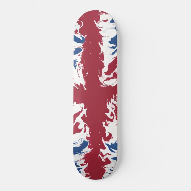 Skate Union Jack Liquid Art (Frente)