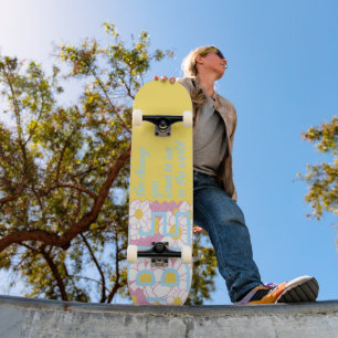 SKATE UPLIFICAÇÃO POSITIVA DIZ FLORES AMARELAS FEMININA