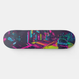 Skate Urbanes neonfarbene Skateboarddeck dynamisch bunt