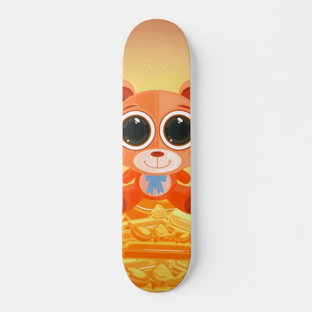 Skate Urso de Teddy - Laranja-Candi (Frente)