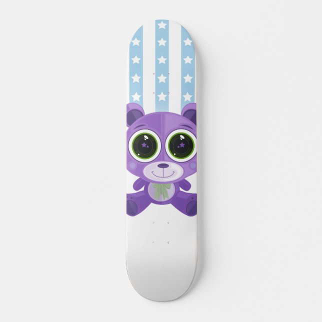 Skate Urso de Teddy - Roxo de Olho Estrela (Frente)