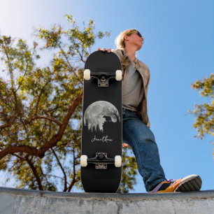 Skate Urso Em Montanha Espantada Lua De Halloween