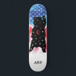 Skate *~* Urso Militar Vermelho Branco Bandeira<br><div class="desc">*Energeticamente Avançado / imbui uma silhueta GRIZZLY BEAR na bandeira americana * Bandeira Americana Patriótica com silhueta Negra GRIZZLY BEAR . . Este design apresenta a bandeira americana Flag American também conhecida como Velha Glória e Estrelas e Stripes. Esta design de Bandeira Americana de Aquarela inclui as cores Vermelho Azul...</div>