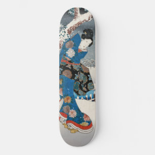 Skate Utagawa Hiroshige - Conto de Genji, Mulher Elegant