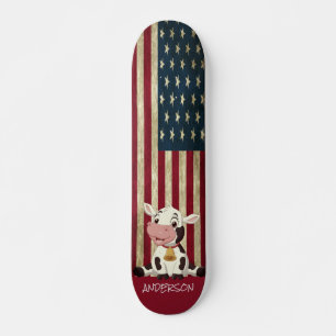 Skate Vaca Americana Personalizada