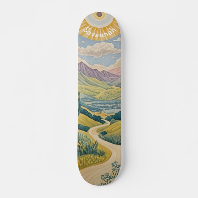Skate Vale do Tranquilo: Paisagem Pastel (Frente)