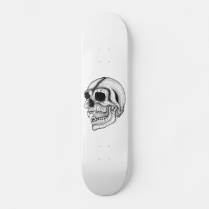 Skate Vampir Schädel design preto e branco