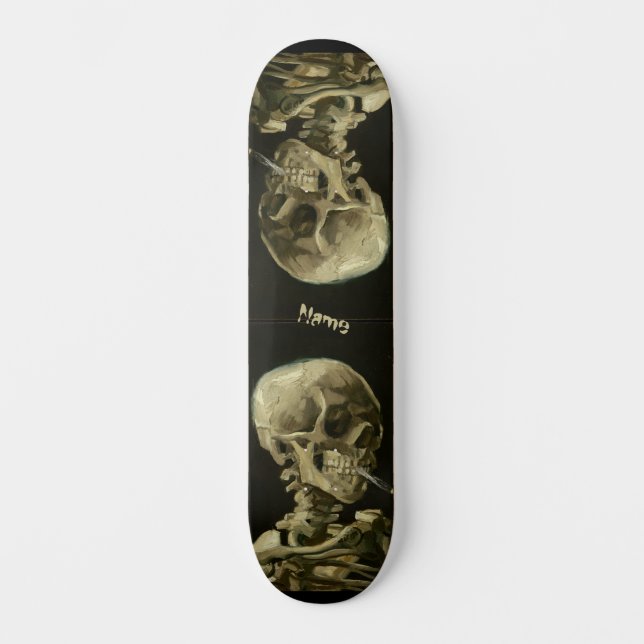Skate Van Gogh Masterícula Trabalho de arte Skeleton Leg (Frente)