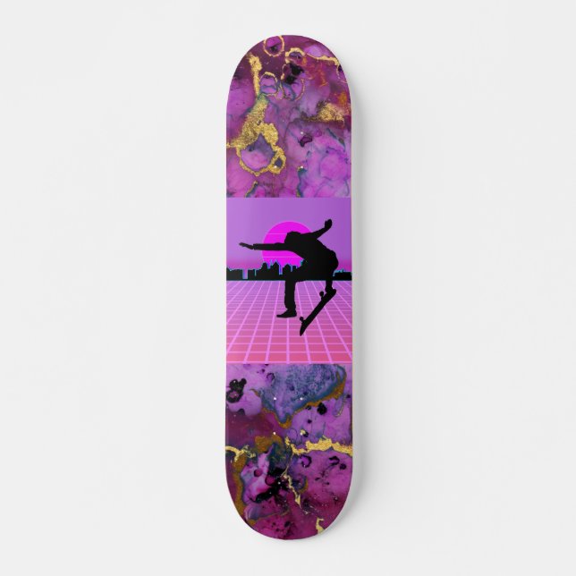 Skate Vaporwave Skateboarder 7, 3/4 pol. (Frente)