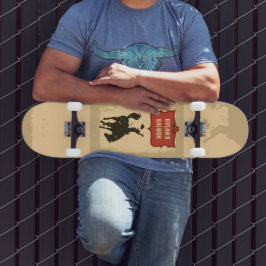 Skate Vaqueiro Ocidental Monograma Nome Russo Salão