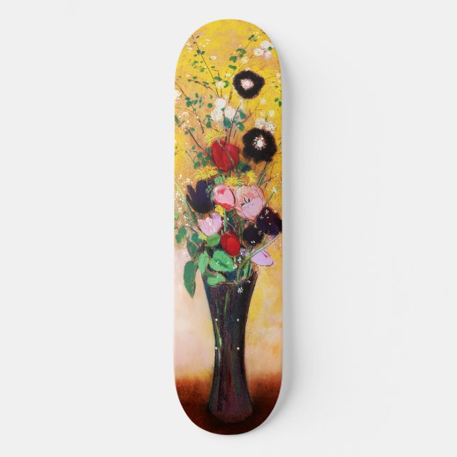 Skate Vase das flores por Odilon Redon (Frente)