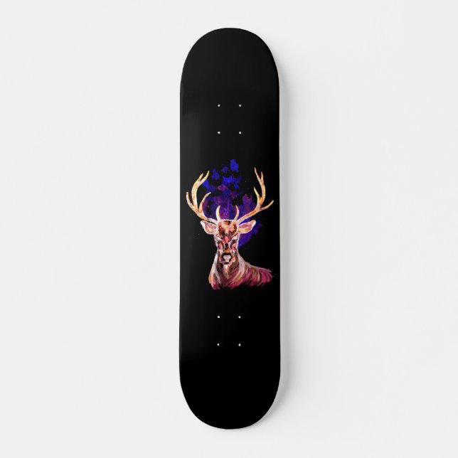 Skate Veado Fantasma Roxo (Frente)